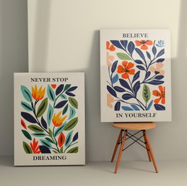 Wallity Conjunto de 2 Cuadros Decorativos sobre Lienzo 50 x 70 cm